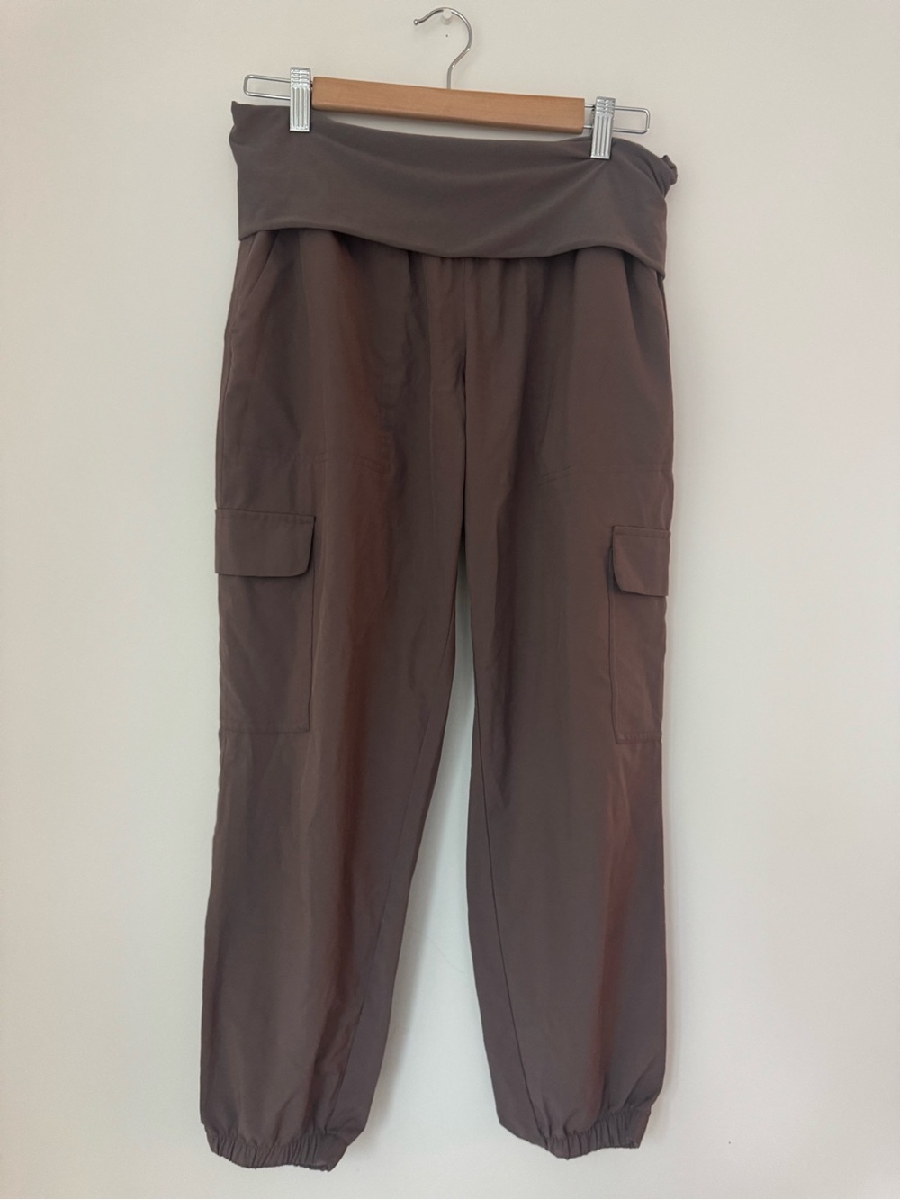 Old Navy StretchTech Foldover Waist Cargo Jogger Pants Dark Dusty Rose Medium M